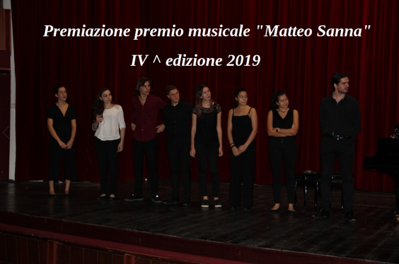 Proclamazione vincitori del premio musicale “Matteo Sanna” IV ^ edizione an...