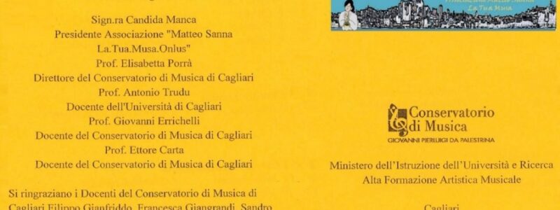 Concorso riservato agli alunni del conservatorio G.P. da Palestrina Cagliari.