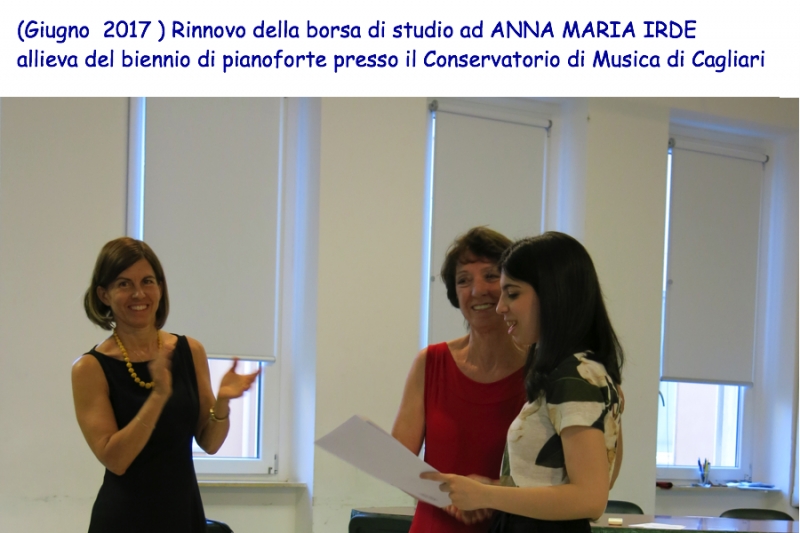 Rinnovo della borsa di studio ad Anna Maria Irde, allieva del biennio di specialistica ...